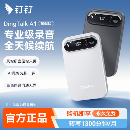 钉钉DingTalkA1智能录音笔神器