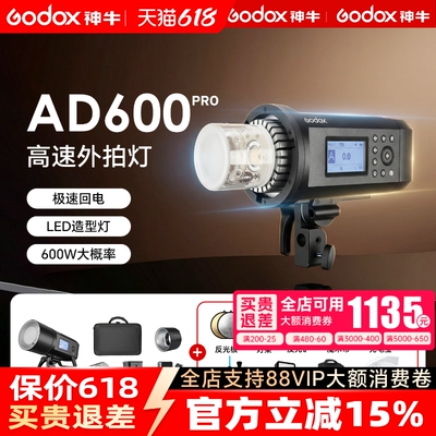 【特价清仓】神牛AD600Pro一代外拍灯闪光灯TTL高速同步锂电池延时闪光蒙版中文菜单锂电池影棚外景闪光灯