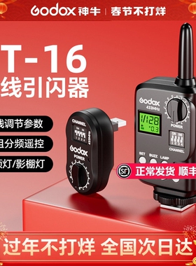 Godox 神牛FT-16/FT-16S引闪器影棚闪光灯SK400/DP无线USB触发器XT 16机顶闪光灯影室灯离机通用发射器