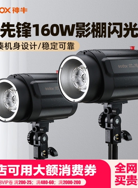 godox神牛160W摄影灯闪光灯静物摄影证件拍照灯小摄影棚便携补光灯人像形象照闪光灯影棚照相打光灯