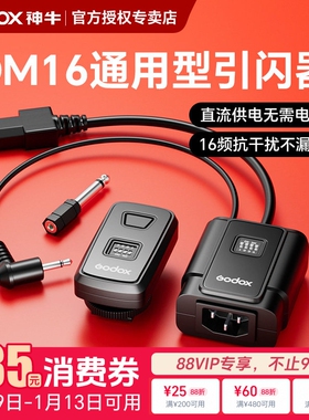 godox神牛DM-16 闪光灯引闪器发射器无线触发器影室灯单反相机接收器适用于佳能尼康索尼富士通用闪光灯高速