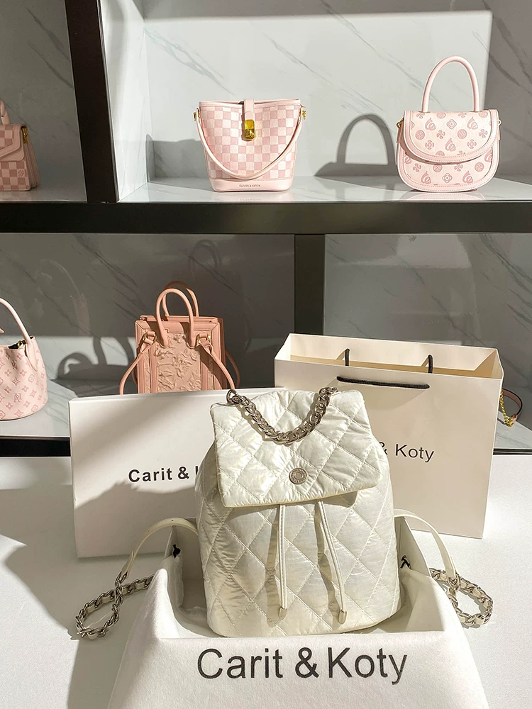 Емкая рюкзак с пухом, сумка через плечо, плечевая сумка, стиль Chanel