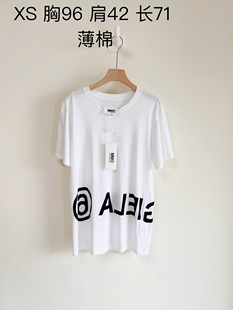 折扣现货 Maison 专柜正品 MM6 T恤op Margiela 薄棉字母印花女装