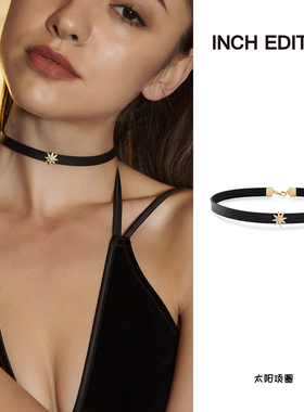 INCH EDITION吴宣仪同款GirlCore太阳月亮项圈小众设计choker项链