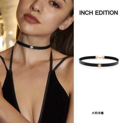 INCH EDITION吴宣仪同款GirlCore太阳月亮项圈小众设计choker项链