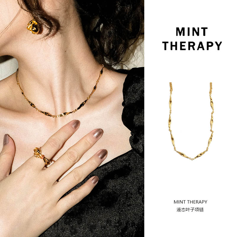 MINTTHERAPY液态叶子项链