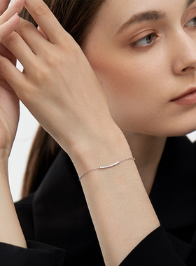 HASHTAG几何线条切割密镶手链