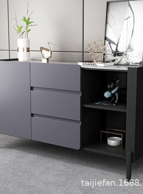 意式极简餐边柜轻奢碗碟