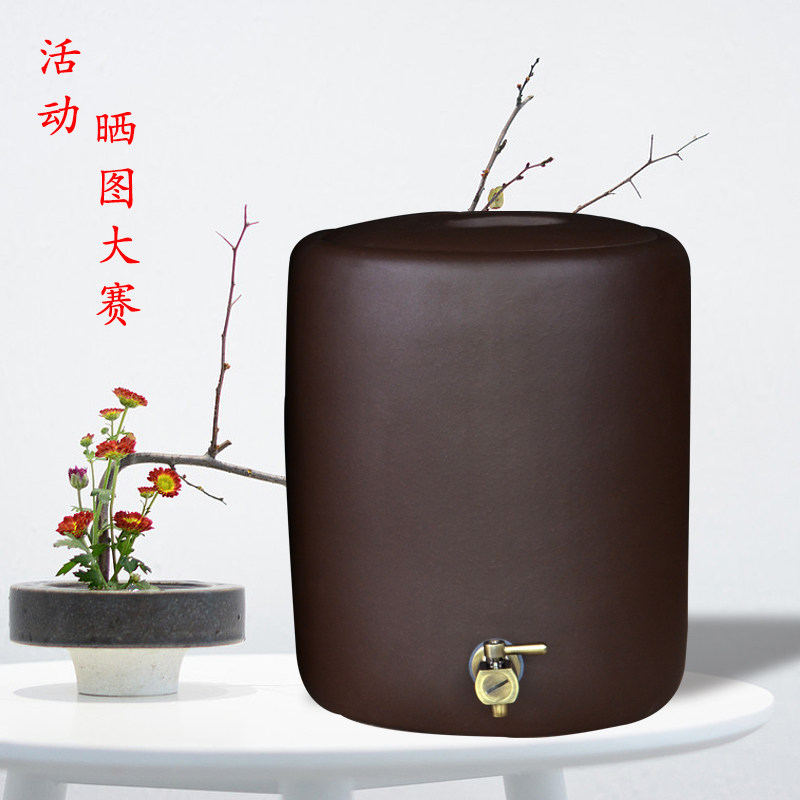 特价紫砂水缸 净水器 水缸 储水罐 陶瓷 储水缸 带龙头 粗陶水缸