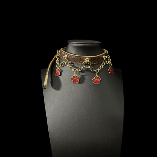 可爱choker女m小狗猫爪项圈