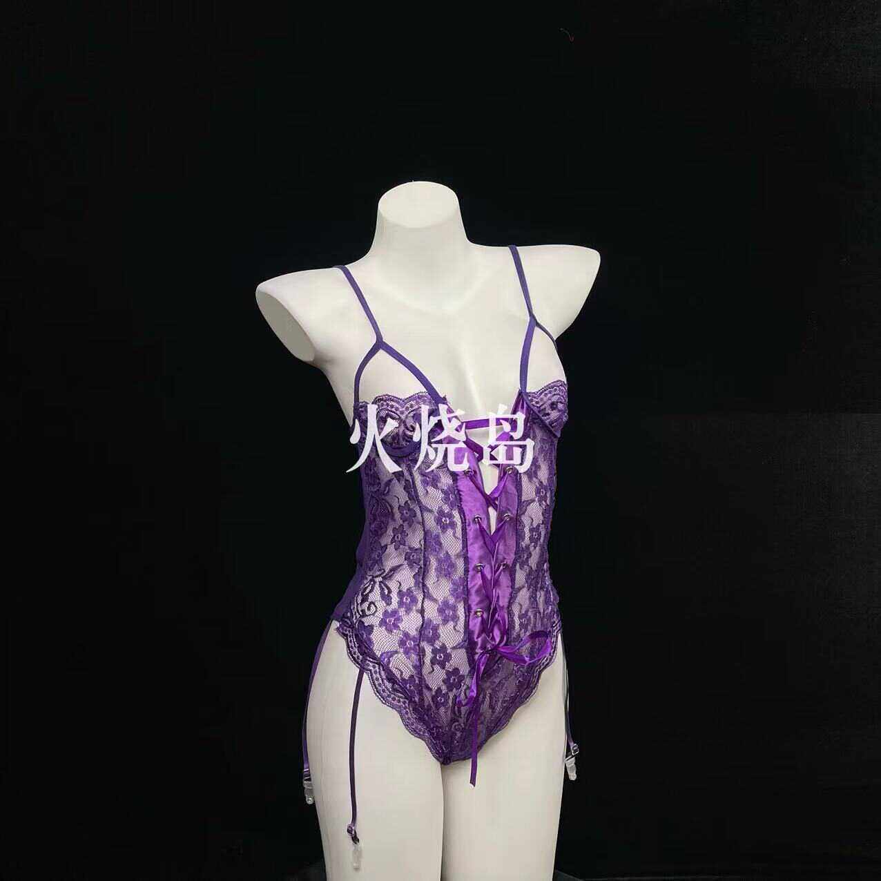 内衣挂脖吊带火烧岛性感紧身镂空