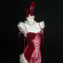 性感圣诞套装 火烧岛 纯欲小胸兔女郎睡裙 送丝袜