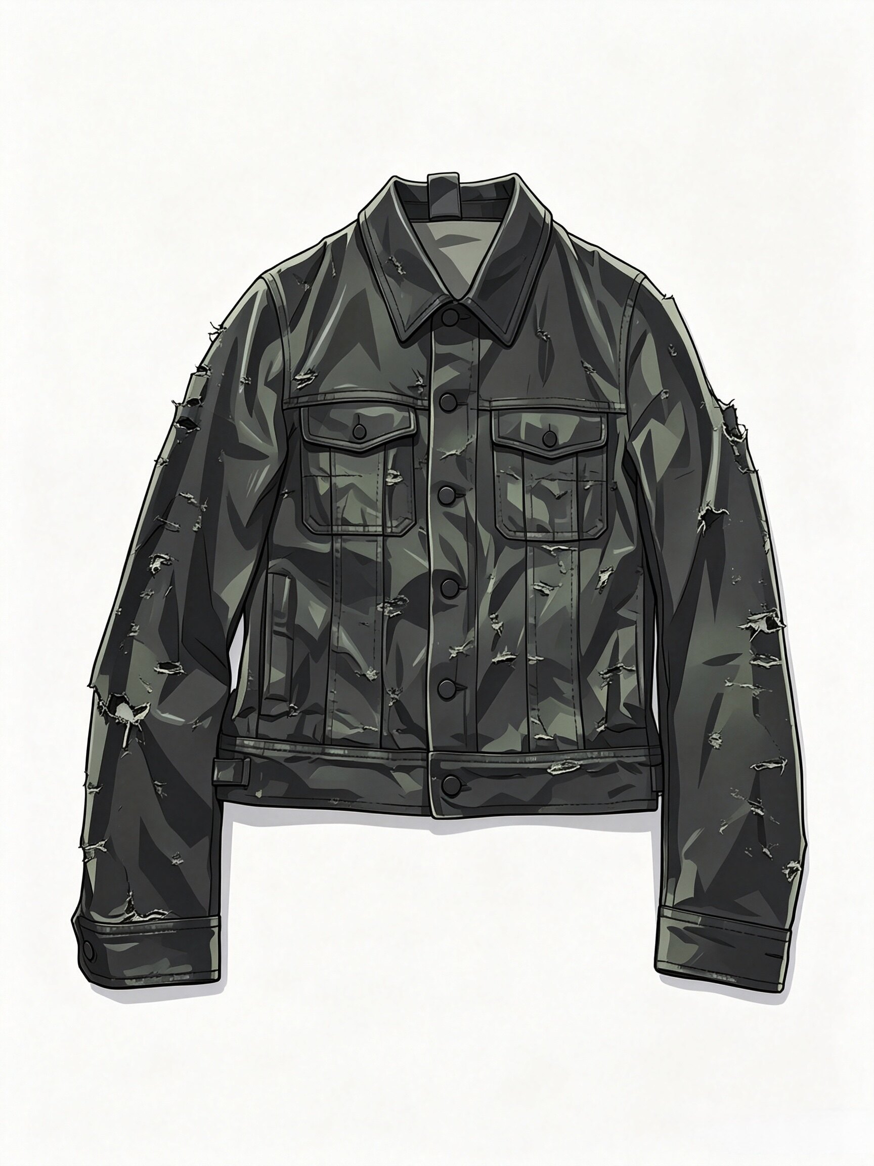 thumbnail for DHSS04 Strip Waxed Destroyed Jacket hediboy