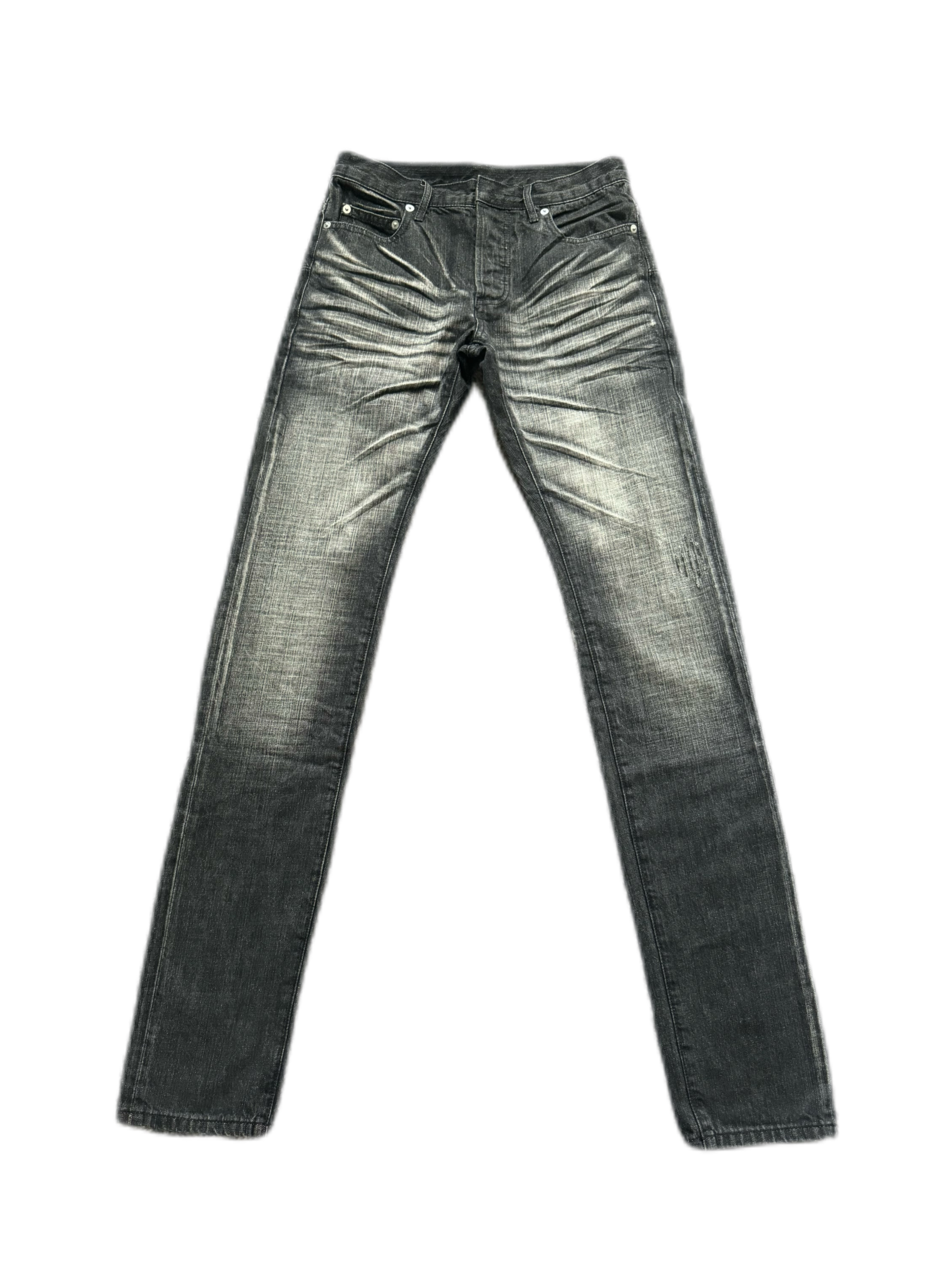 thumbnail for DH 03SS GREY CLAWMARKS JEANS first year Ghost Claw Cat Whisker washed distressed jeans