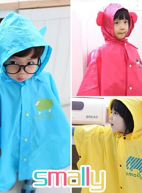 儿童幼儿园卡通带帽檐雨披