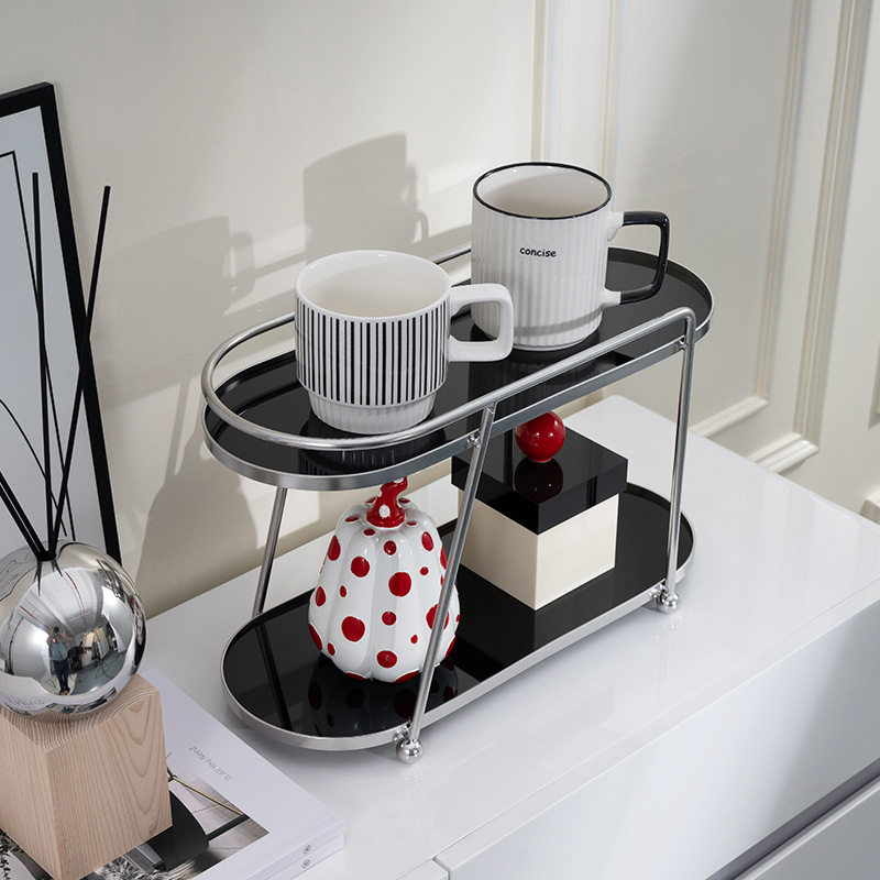 奶油色亚克力桌上厨房咖啡杯水杯架卫生间化妆品收纳架角落置物架,收纳整理,整理架/置物架/收纳架,淘宝优惠券,粉丝福利购,淘宝优惠卷