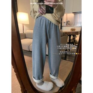 舒适垂感高腰显瘦加厚9分休闲裤 暖调颂歌 慵懒风哈伦裤