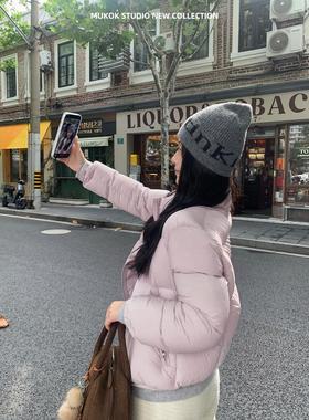 经典款90白鸭绒超柔无胆短款立领羽绒服小个子轻薄短外套