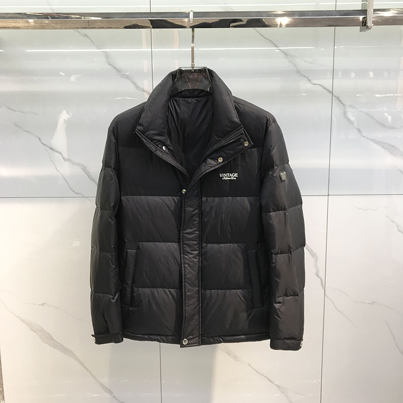 时尚立领休闲常规字母印花羽绒服