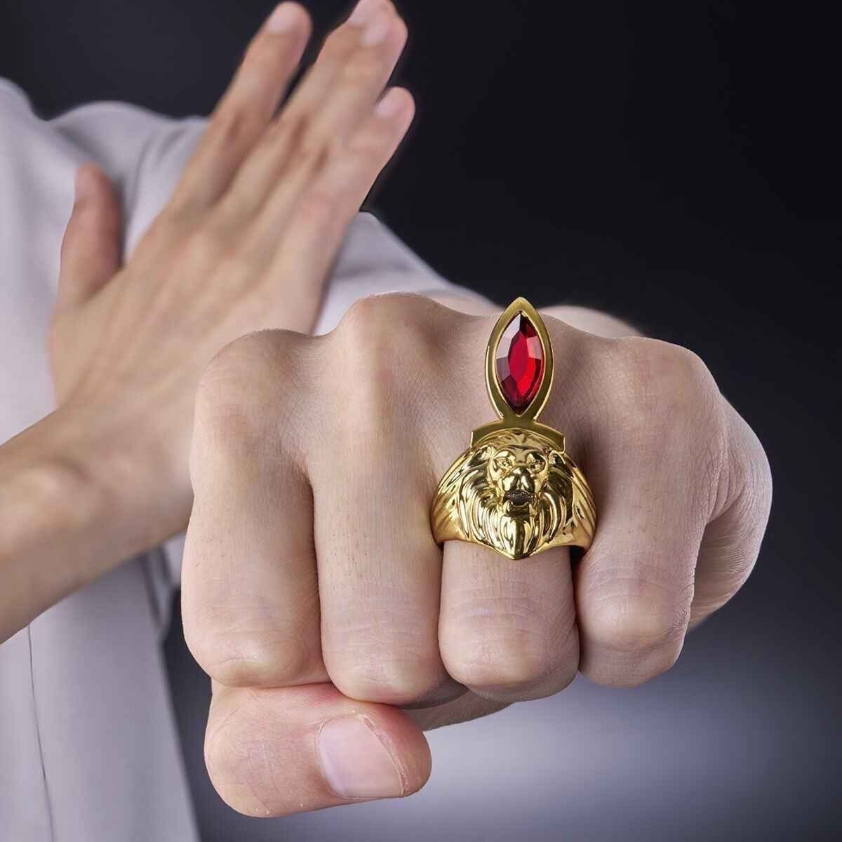 2026新狮子变身器万代动漫雷欧艾斯变奥特曼男士韩版之瞳戒指个性