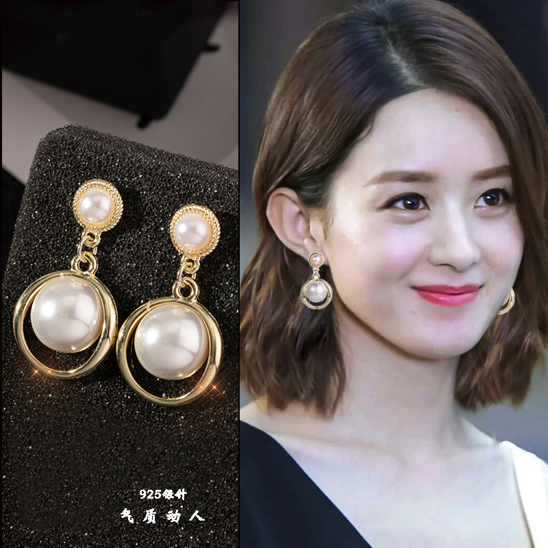 明星同款秋冬耳环新款女纯银针