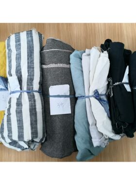 diy布头刀口布全棉/棉麻混纺手工碎布头布块布艺桌布材料按斤称