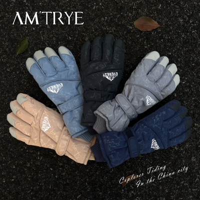 冬季骑车滑雪手套男款加绒加厚