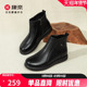 2025冬季 新品 短靴子保暖加绒软底舒适妈妈鞋 康奈女鞋 中老年人棉鞋