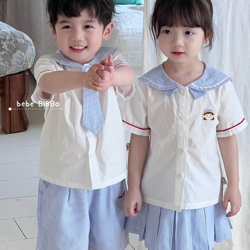 Bi8bo夏款水手服海军领套装