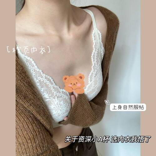 龙心小胸版!蕾丝内衣女小胸专用聚拢显大无钢圈收副乳性感文胸罩