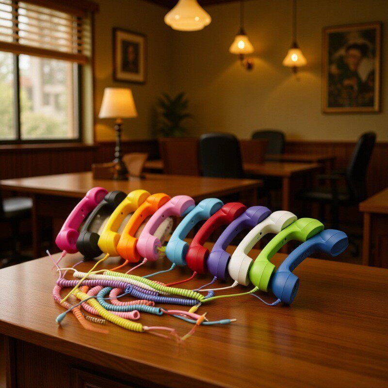 包邮网红款手机复古电话筒耳机有线耳机通话手持男女学生时尚通用