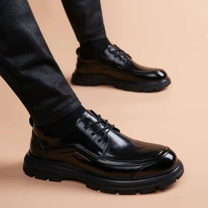 头层牛皮新款商务正装皮鞋真皮男士百搭休闲韩版英伦青年德比男鞋,流行男鞋,正装皮鞋,淘宝优惠券,粉丝福利购,淘宝优惠卷