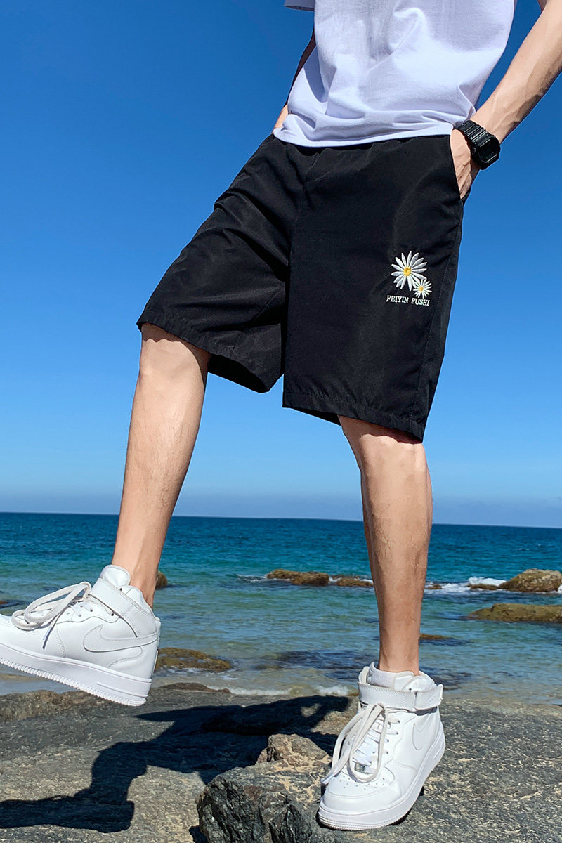 夏季新款短裤韩版潮流小雏菊宽松休闲五分裤男d,男装休闲裤,电商C305A