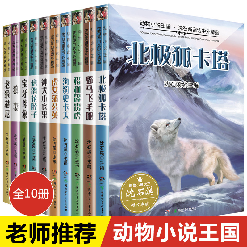 3沈石溪动物小说全集套装全套10册 沈石溪系列书籍正版 小学生四五六年级必读课外书老师推荐经典书目儿童阅读书籍 狼妻 小说男生看