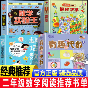 有趣的代数2浙江教育出版社二年级数学推荐阅读书单必读趣话数学120篇与孩子的数学启蒙对话数学实验王初级篇揭秘数学接力出版社