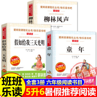 六年级上册课外书必读推荐 柳林风声精译美图版 童年名家精编版 版 假如给我三天光明名译经典 班班乐读2025暑假五升六必读书