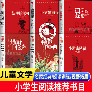 2026粤韵杯湾区推荐阅读书目三四年级五六年级课外阅读书籍全套6册 绿野枪声小英雄雨来 橹声回响黎明的河边闪闪的红星小游击队员