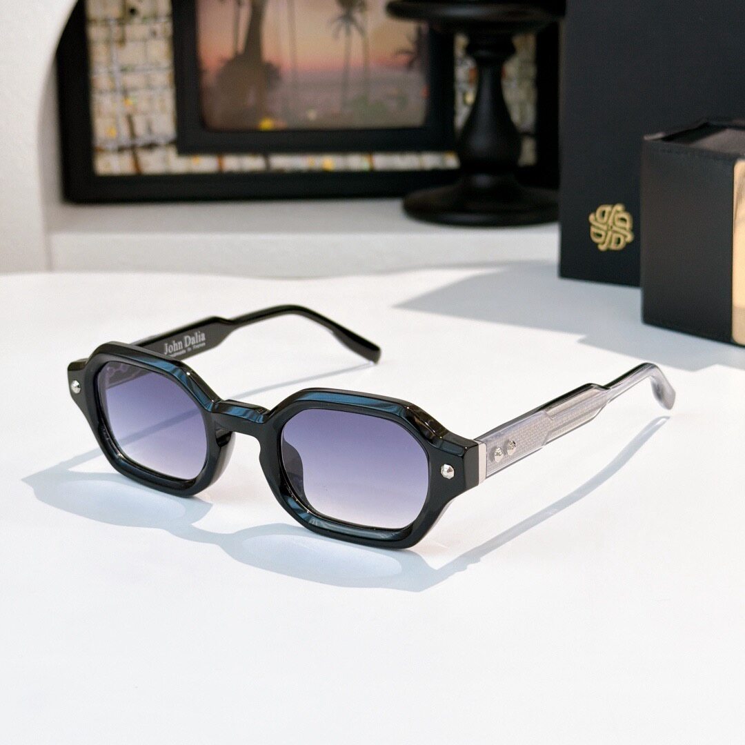 跨境手工制造Project 05醋酸板材铆钉装饰多边形太阳镜中性风墨镜