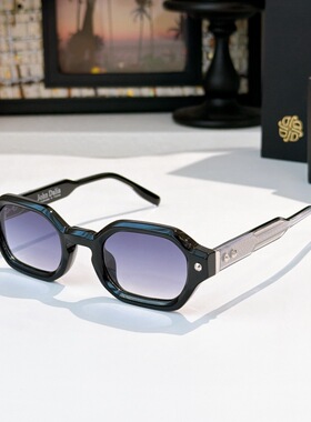 跨境手工制造Project 05醋酸板材铆钉装饰多边形太阳镜中性风墨镜