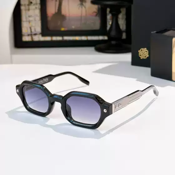 Cross-Border Handmade Project 05 Acetate Plate Rivet-Decorated Polygonal Sunglasses Unisex Style Sunglasses