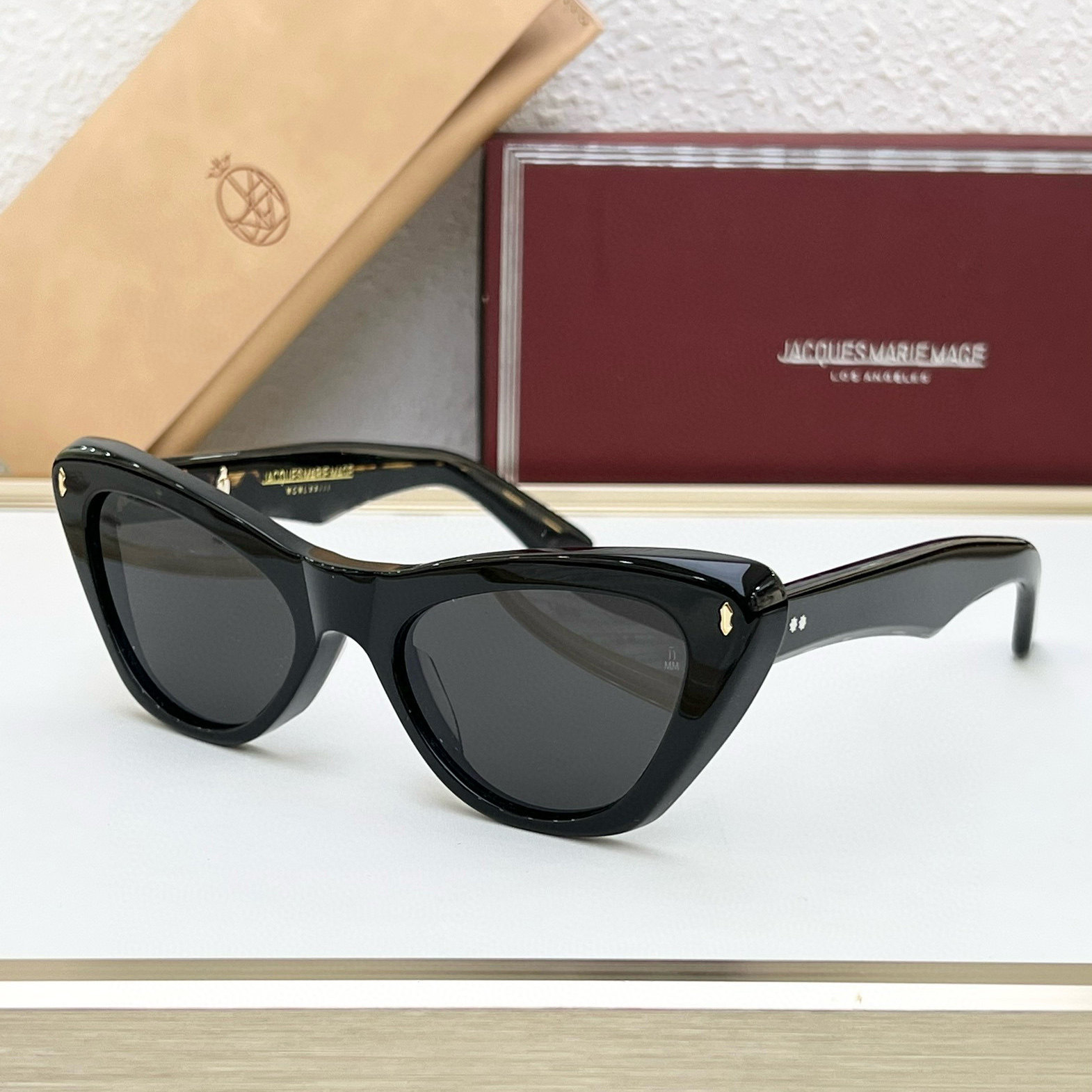 跨境JACQUES JMM KELLY日本手工猫眼太阳镜女加厚板材墨镜UV400