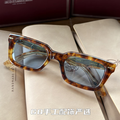 JMM CASABLANCA哈瓦那醋酸纤维小巧长方形太阳镜防紫外线墨镜