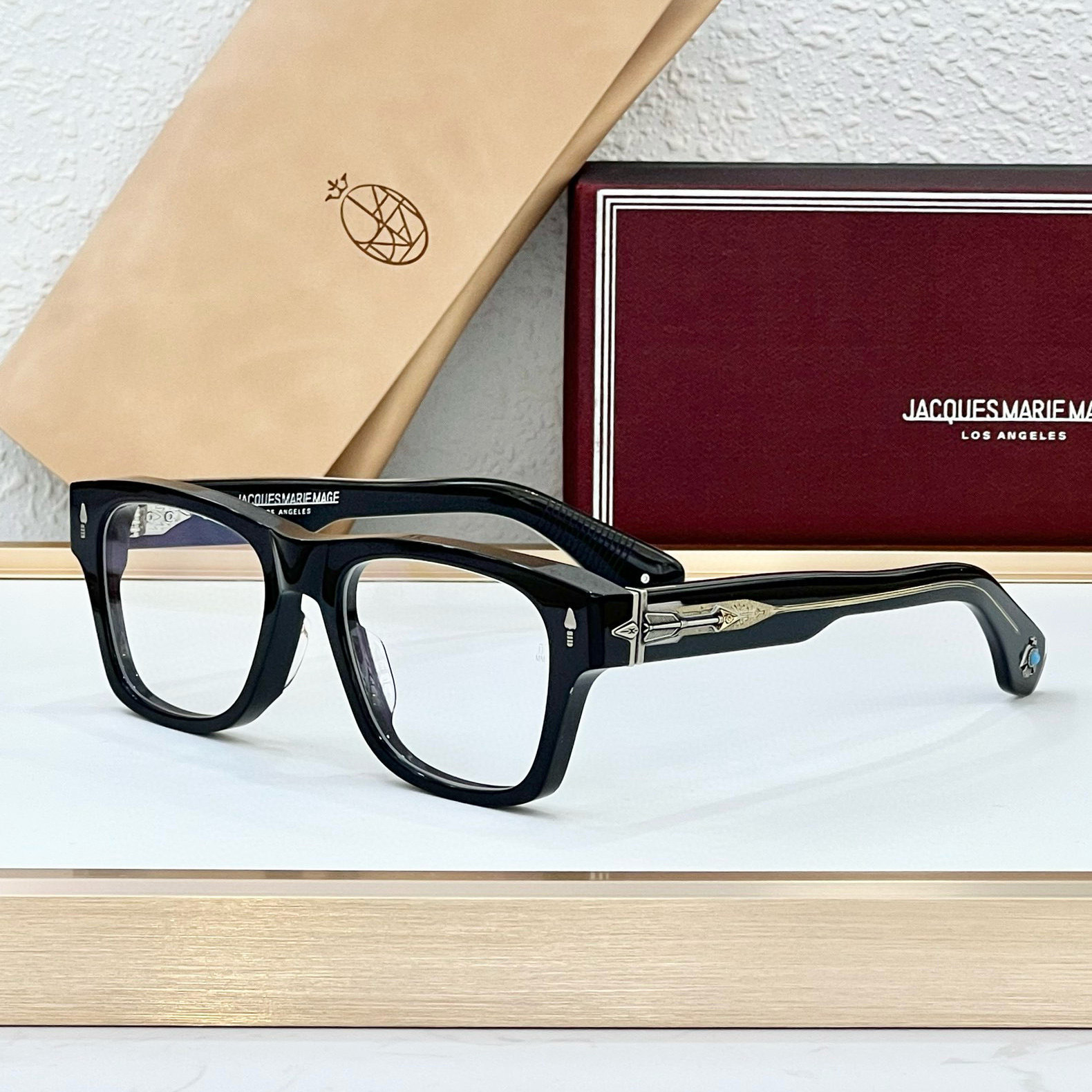 JACQUES JMM DAYTON绿松石雷鸟装饰方框防蓝光眼镜 光学近视镜架