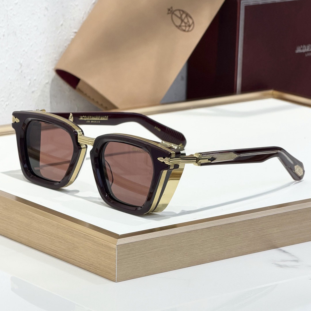 JMM BORODINO十周年纪念款钛金属侧挡方形太阳镜个性造型墨镜Jacq