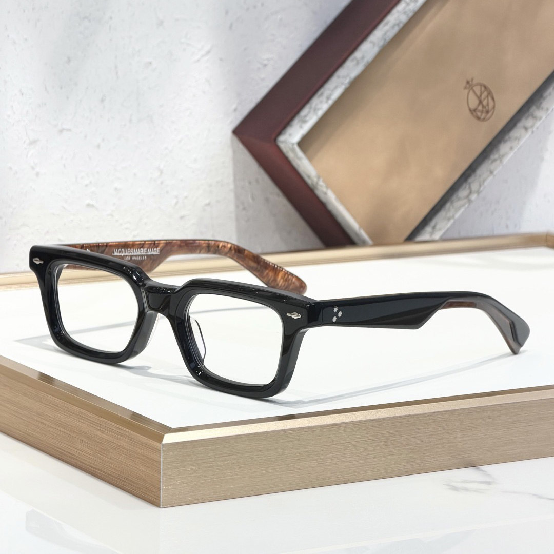 日本手工定制JMM CASABLANCA板材金属线芯方形防蓝光眼镜光学镜架