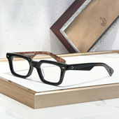 日本手工定制JMM CASABLANCA板材金属线芯方形防蓝光眼镜光学镜架