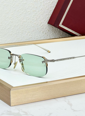 JMM FONDA 100％β钛架无框太阳镜男女防反光防紫外线方形墨镜