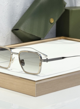瑞士精工Giano AKX529双色双层钛金属方框太阳镜墨镜男女光学眼镜