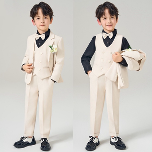 男童小王子服装儿童轻奢小众高端主持人西装套装帅气生日礼服男孩