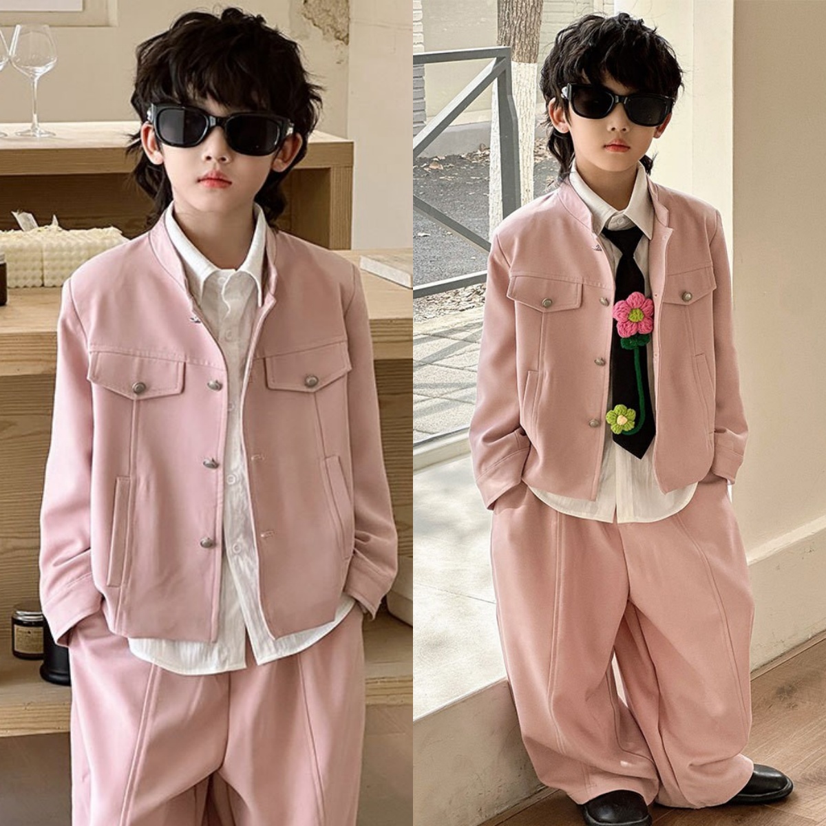 男孩十岁生日宴服装儿童参加婚礼衣服轻奢小众高端主持人西装套装